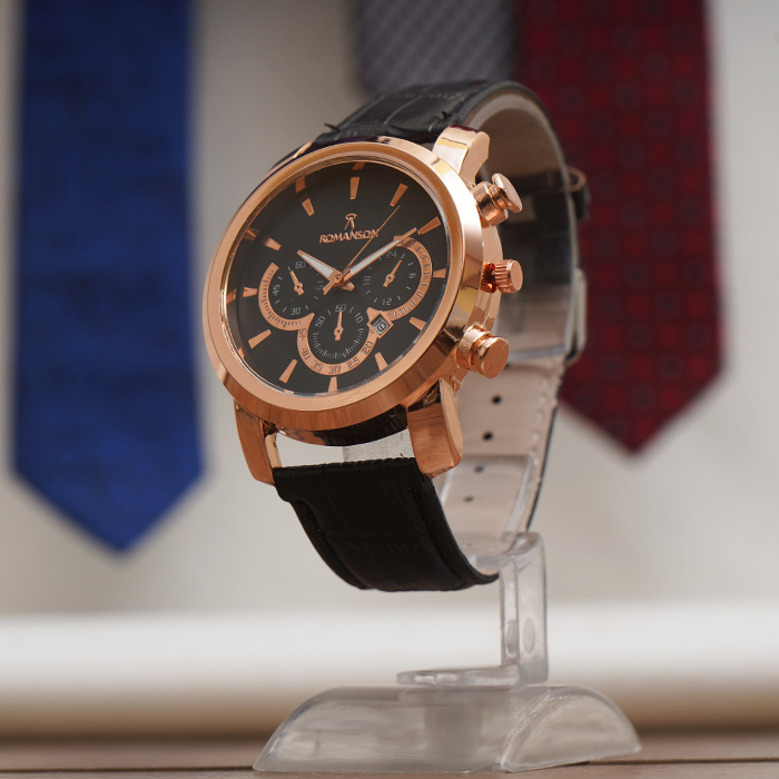 ساعت romanson مشکی زرگلد مدل B62