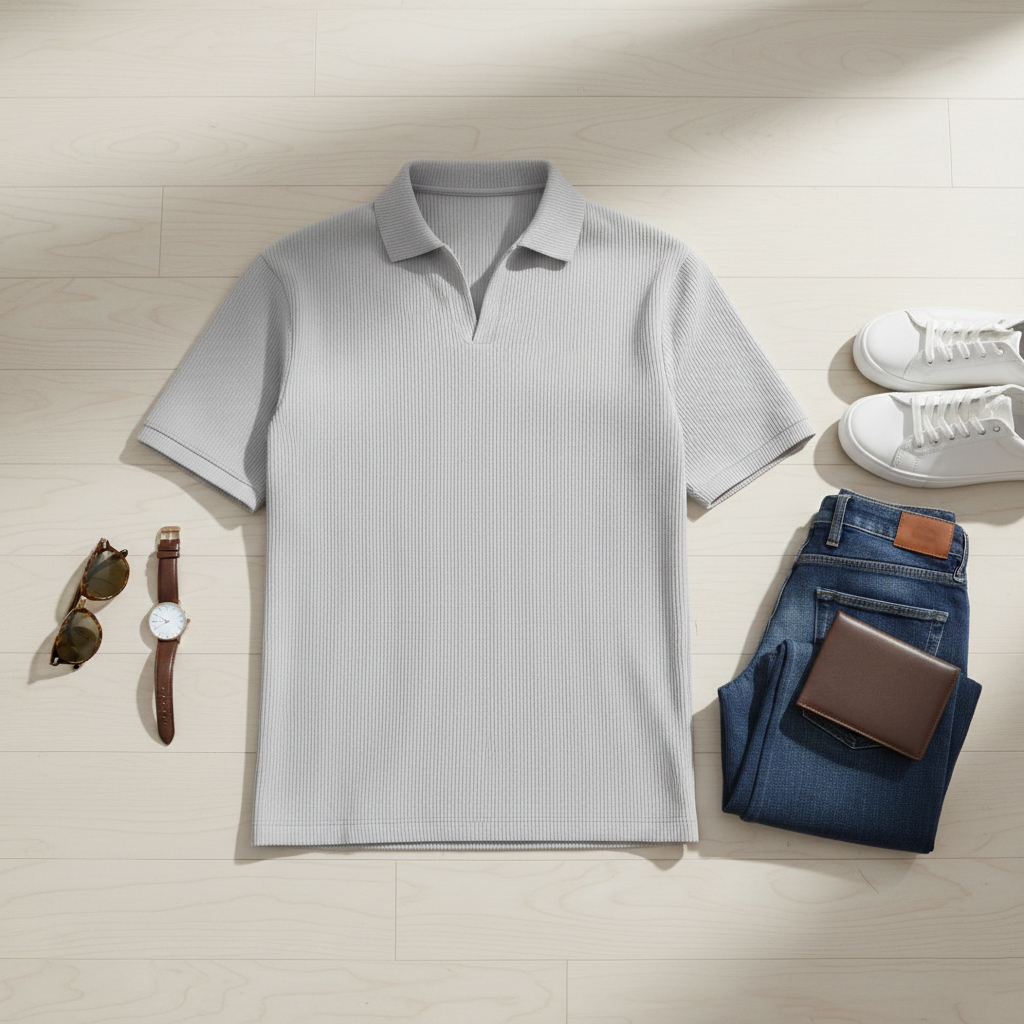 تیشرت میله ای یقه دار tavar-طوسی