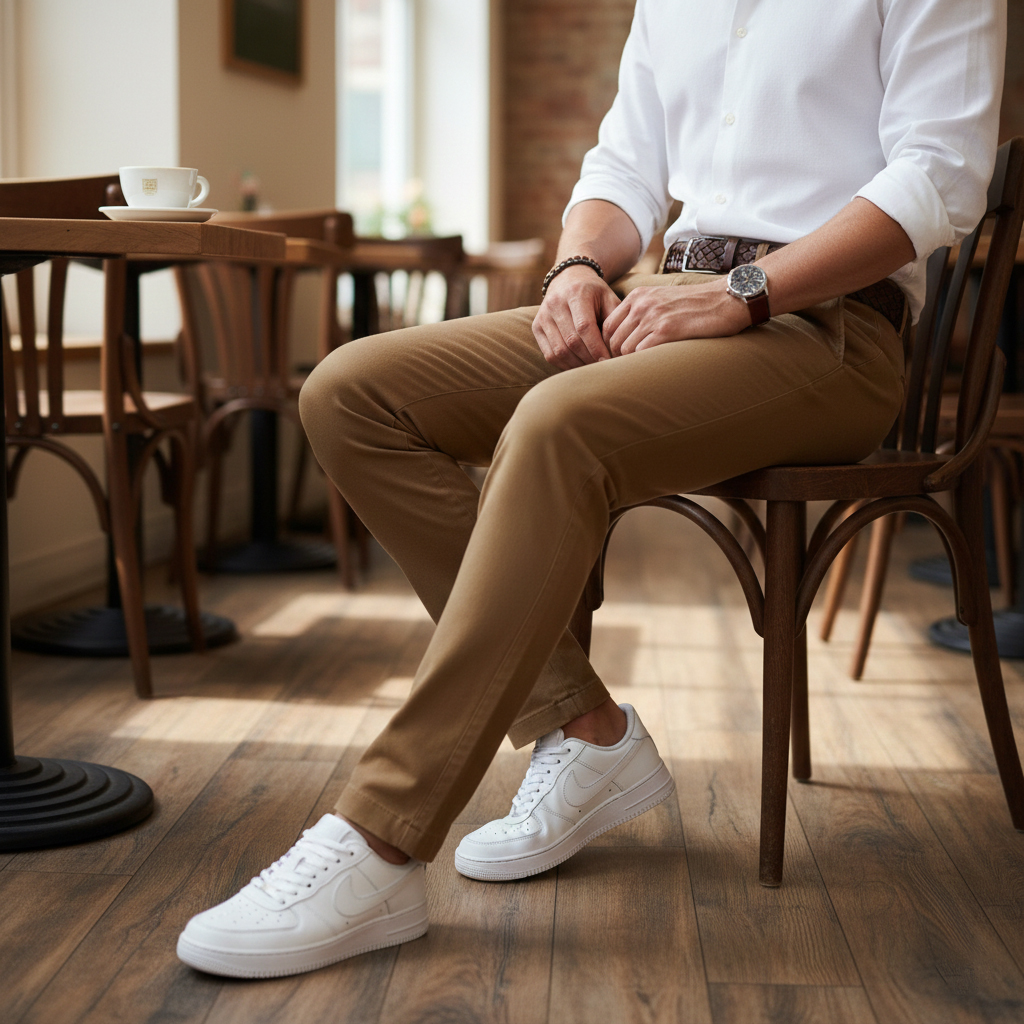 شلوار مردانه بنگال کش دم پا ساده مدل Behnam-خاکی