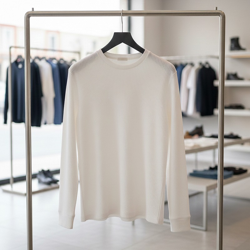 بلوز مردانه آستین بلند سفید مدل Atra