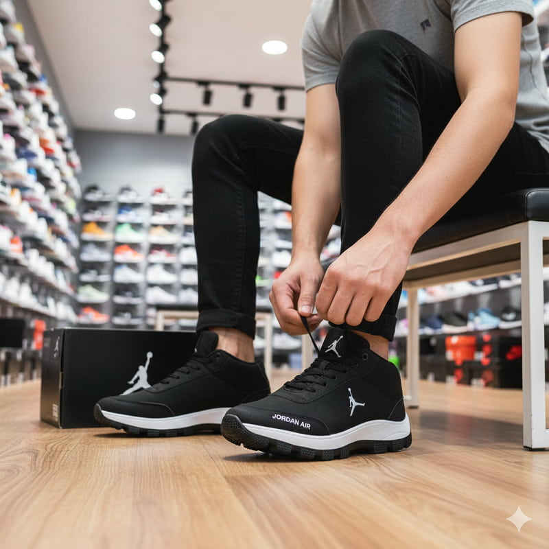 کفش اسپرت مردانه جردن مشکی مدل Avin