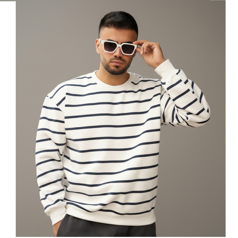 دورس لش راه راه-سرمه ای