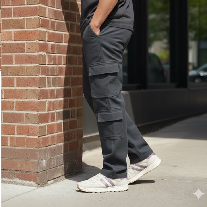 شلوار شش جیب مدل Reza-دودی