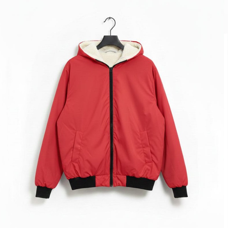 کاپشن ضدآب داخل خزتدی-قرمز