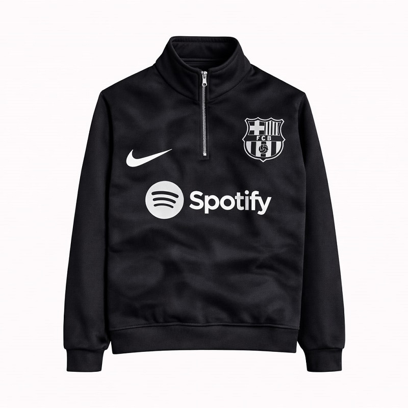 دورس نیم زیپ مدل بارسلونا-مشکی